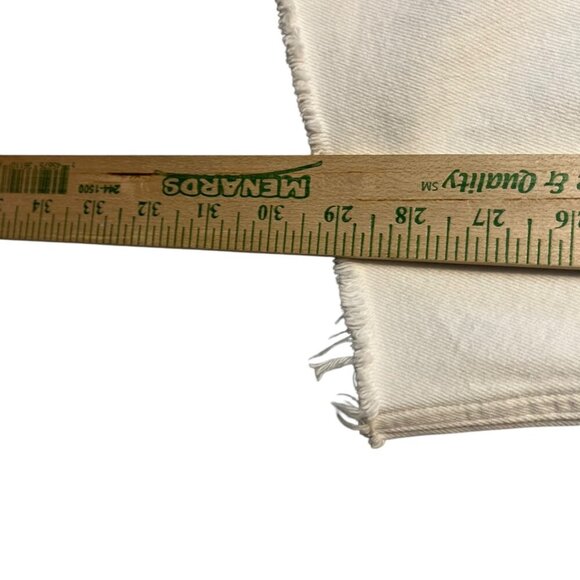 Agolde Women's 34 90s Mid Rise Straight In Fortune Cookie Cream White Button Fly - Picture 12 of 13